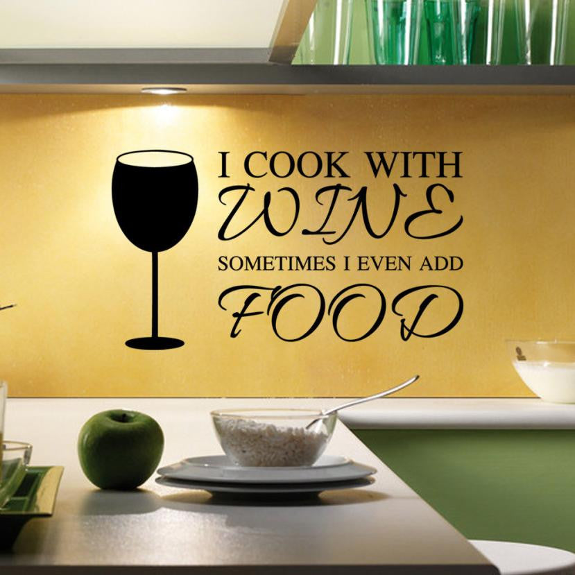 Vinyl Wall Stickers Kitchen Wine kitchen wall stickers decoration Home Decor Mural Decal XT