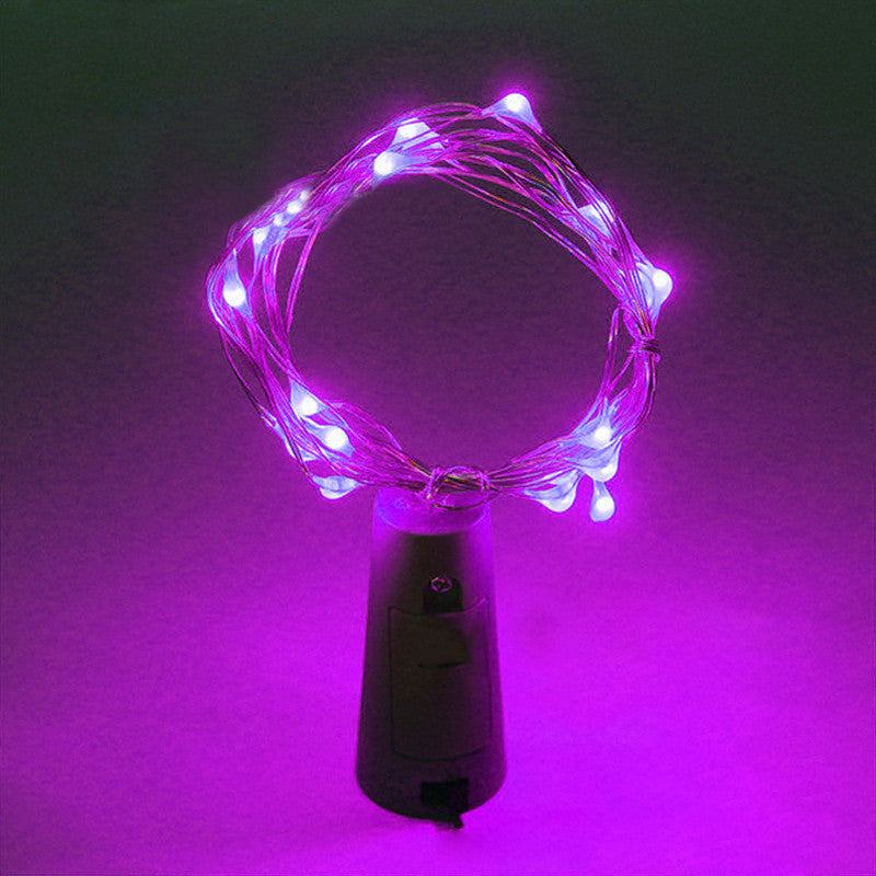 10LED Solar Powered Wine Bottle LED Copper Wire String Light